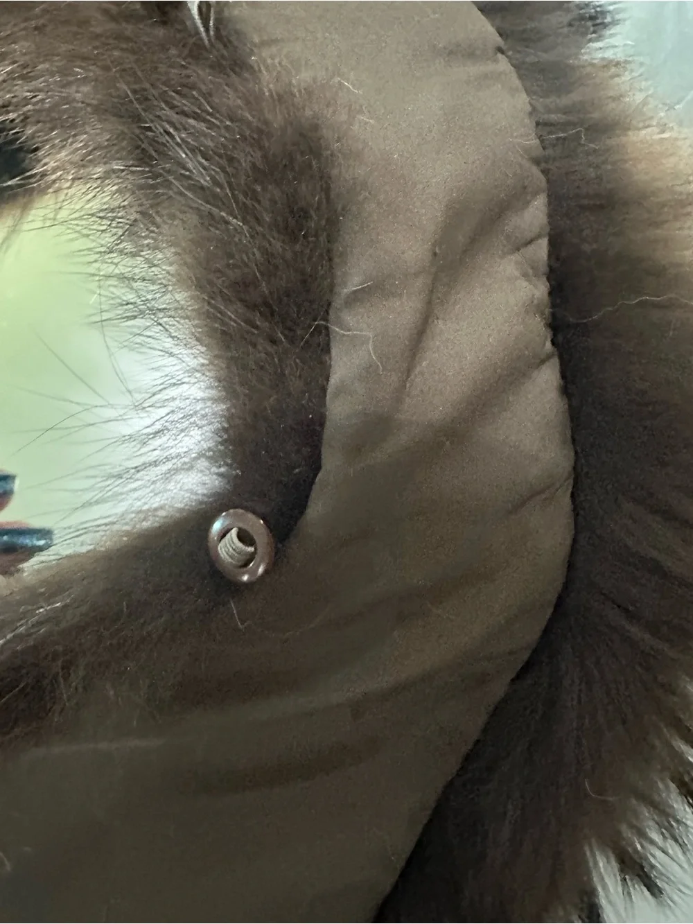 Brown Real Fur Collar Scarf